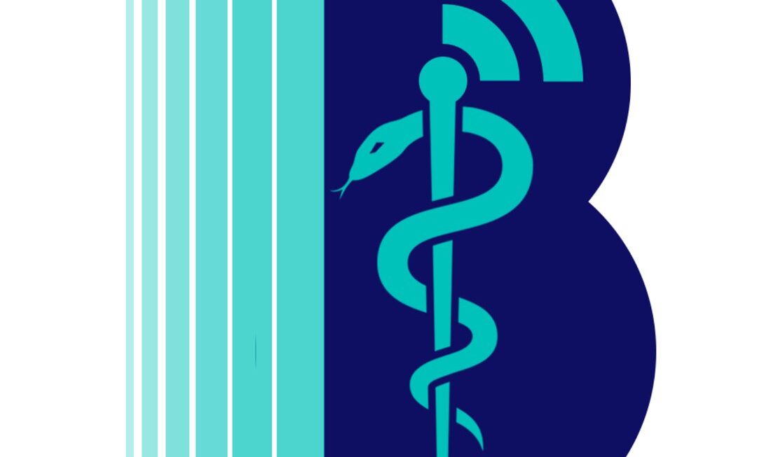 El logo de Baetica combina salud y tecnología en un diseño moderno y accesible. La “B” estilizada con el bastón de Esculapio simboliza la medicina, mientras que los elementos digitales refuerzan la idea de conectividad y gestión en línea. Su tipografía limpia y la paleta en tonos azulados y turquesas transmiten confianza, innovación y profesionalismo, reflejando la esencia de una plataforma médica moderna y confiable.